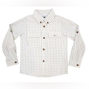 Boys Saltwater Boys Company Plaid Long Sleeve Fishing Shirt Size 18/20 EUC